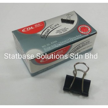 Binder Clip / Double Clip 15mm (1/2&quot;) - Ding Li Binder Clip - DL.8356 (12pcs/Box)