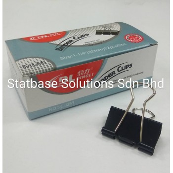 Binder Clip / Double Clip 32mm (1-1/4&quot;) - Ding Li Binder Clip - DL.8353  (12pcs/Box)