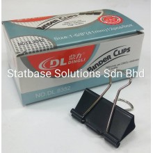 Binder Clip / Double Clip 41mm (1-5/8") - Ding Li Binder Clip - DL.8352  (12pcs/Box)