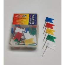 Ding Li Assorted Colour Flag Mapper Pin - DL1072 (50's/Box)