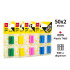 Deli  Index Tabs (Single Colour) -A10001  (44 X 25mm) / ( 2x50's) 
