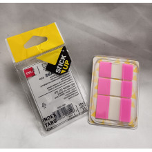 Deli A120 Index Tabs (38x18mm) and (38x25mm) - Pink