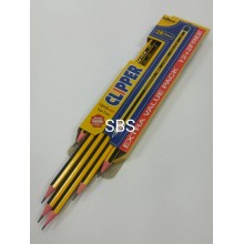 Dolphin 2B Pencil (Hexangular) Clipper Pencil - 12PCS + 2PCS (FOC) -DOL-CP2B