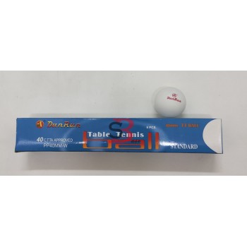 DunRun Table Tennis Ball (White - 40mm) 6pcs/ box