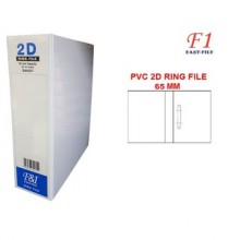 East-File - 2D Ring File PVC White - 65mm (A4 Size)