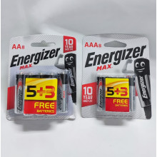 [100% Original Energizer Malaysia] -Energizer Battery AA / AAA Size - (5+3 Free)