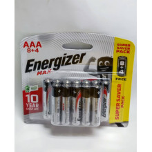 [100% Original - Malaysia Stock] ENERGIZER MAX ALKALINE BATTERY AAA (8 + 4 Free ) - 12pcs/Card