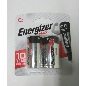 [100% Original - Malaysia Stock] ENERGIZER MAX ALKALINE BATTERY C - 2pcs/Card