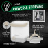 Energizer Lantern (Powerbank & Storage) Cube Camping Lantern, X1000 Lantern Dual Power Rechargeable and AA Battery, IPX4 Water Resistant