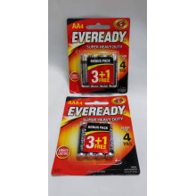 [100% Original - Malaysia Stock] Eveready Super Heavy Duty - Battery AA / AAA - (3+1Free) / 4pcs @ Card