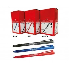 Faber-Castell Click X 7 (0.7 mm) Ball Pen Retractable - Black / Blue / Red ( 1 Box @ 60 pcs)