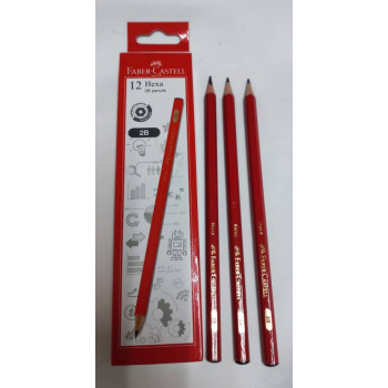 Faber-Castell 2B Hexa 2B Writing Pencil (1323) -  *(Box Of 12 pcs)