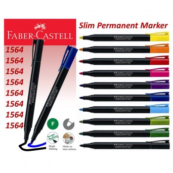 Faber-Castell Slim Permanent Marker Pen 1564 (Fine Nib) - Pc