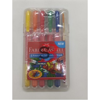 Faber-Castell 5 Watercolour Gel Pastels + Brush (121225)