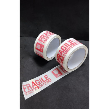 FRAGILE / HANDLE WITH CARE OPP TAPE (White Base) 48mm x 50m (Pc)