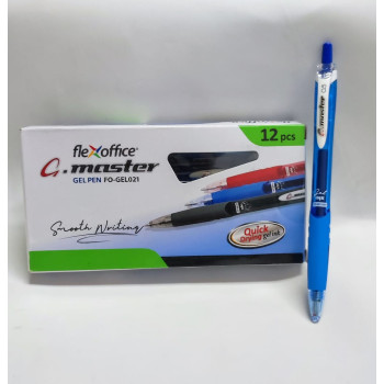 (12pcs / Box) FlexOffice - G-Master 0.5mm Retractable Gel Pen - Blue ( FO-GEL021)