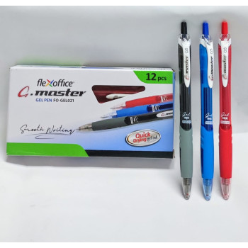 (12pcs / Box) FlexOffice - G-Master( 0.5mm / 0.7mm) Retractable Gel Pen - Black/Blue/Red (FO-GEL021)