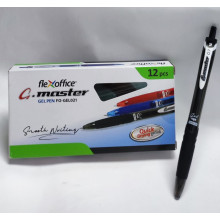 (12pcs / Box) FlexOffice - G-Master 0.7mm Retractable Gel Pen - Black ( FO-GEL021)