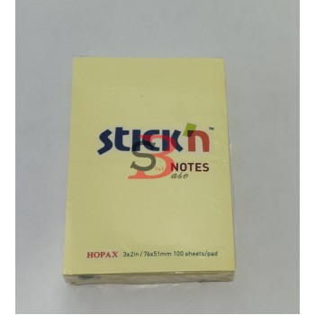 Hopax Stick’N Self-Adhesive Note 21006 - 3”x2” (100’s/pack)