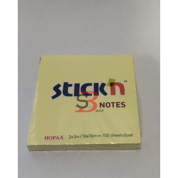 Hopax Stick’N Self-Adhesive Note 21007 - 3”x3” (100’s/pack)