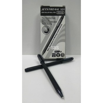 (12pcs / Box) Uni JetStream 101 Roller Ball Pen ( 0.5MM ) - Black