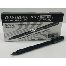 (12pcs / Box) Uni JetStream 101 Roller Ball Pen ( 0.7MM ) - Black