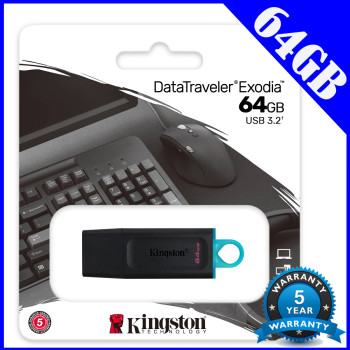 Kingston 64GB Data Traveler Exodia USB 3.2 Flash Drive -(DTX / DTXM / DTXON - 64GB)