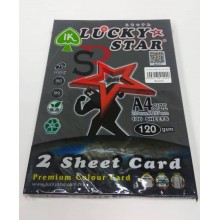 Lucky Star A4 120gsm (2 Sheet Card)  - Black Colour (100's / Ream)