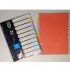 Lion File A4 Index Divider 10 Part Colour Dividers -  5 Sets (10 Colours) / Pack