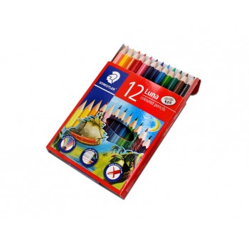 Staedtler Luna 12 Colors  Coloured Pencil / Pensil Warna 12 (Short / Half Length)