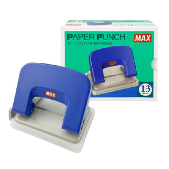 [100% Original]  - Max B-Type Paper Punch (DP-F2BN2) - 2 Hole Paper Puncher  Up To 13 Sheets - Blue