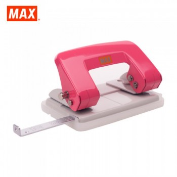 [100% Original]  - Max B-Type Paper Punch (DP-F2BN) - 2 Hole Paper Puncher  Up To 13 Sheets - Pink