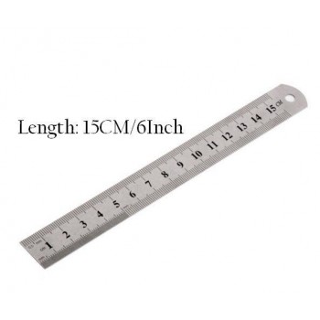 Stainless Steel Ruler 15cm (6 Inch) - (Pcs)