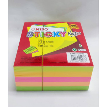 ( 5 Colours ) 3&quot; x 3&quot; Sticky Notes (400's / Pkt) - Niso - SNF400