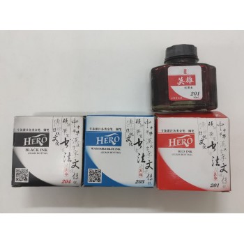 Hero 201 Ink (Assorted Color) 60ML/Glass Bottle