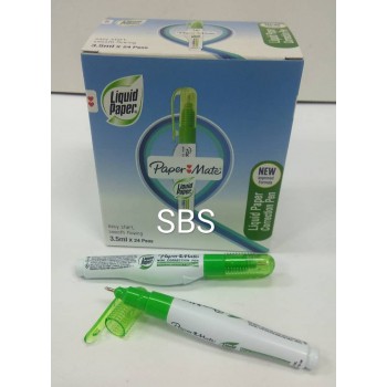 [ORIGINAL] Papermate Liquid Paper Correction Pen 3.5ml - (24pcs / Box)