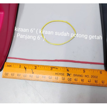 (200gm / Pkt) - Assorted Colour Rubber Band (6&quot;) / Gelang Getah Pelbagai Warna (6&quot; )