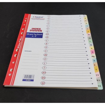 Finepap File Index Divider - Alphabet A-Z(160gsm) (1 Set/Pack) - S1604