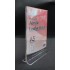 Acrylic Display / Leaflet Holder A5V (T-Shape -Double Side-Vertical) / Brochure Leaflet Catalog QR Code Menu Stand Counter Stand -(S207-A5V) - 148mm x 210mm