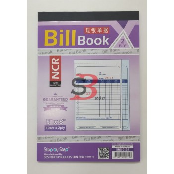 SBS Bill Book NCR 5”X8” (40set x 2ply) SBS 0134