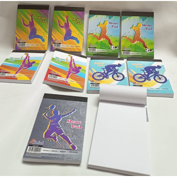 (10 Books / Pkt) - Memo Pad Book (Pocket Size) 83mm x 125mm (100's/Book)