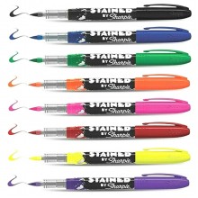 SHARPIE Stained Fabric Permanent Marker Pen - Brush Tip (Pcs)