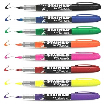 SHARPIE Stained Fabric Permanent Marker Pen - Brush Tip (Pcs)