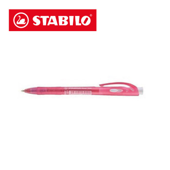 STABILO Liner 348 Retractable Ballpoint Pen (Fine / 0.7mm) - Red