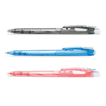 Flexoffice Startup Retractable Ball Pen  0.5mm  (Pen Mata Bulat 0.5mm) - Black / Blue / Red