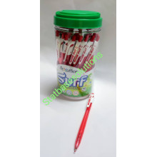 (40's / Bucket) - FlexOffice Surf 0.7mm Ultra Smooth Pen Ball Pen - Red