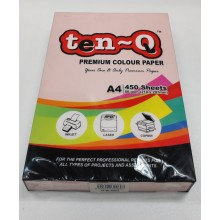 Ten-Q A4 80gsm Premium Colour Paper(450's/Ream) - Pink Colour