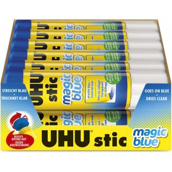 UHU Glue Stic 21g - Magic Blue Glue Stick - (1 Box / 12 pcs)