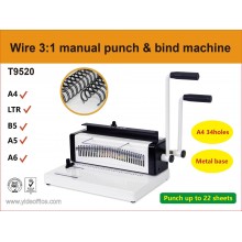 Double Wire 3:1 Manual Binding Machine For Calender , Note Book , Wire Comb , Double Wire