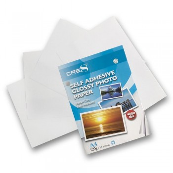  Glossy Photo Paper A4 Self Adhesive (120 gsm ) - 20 sheets /Pkt